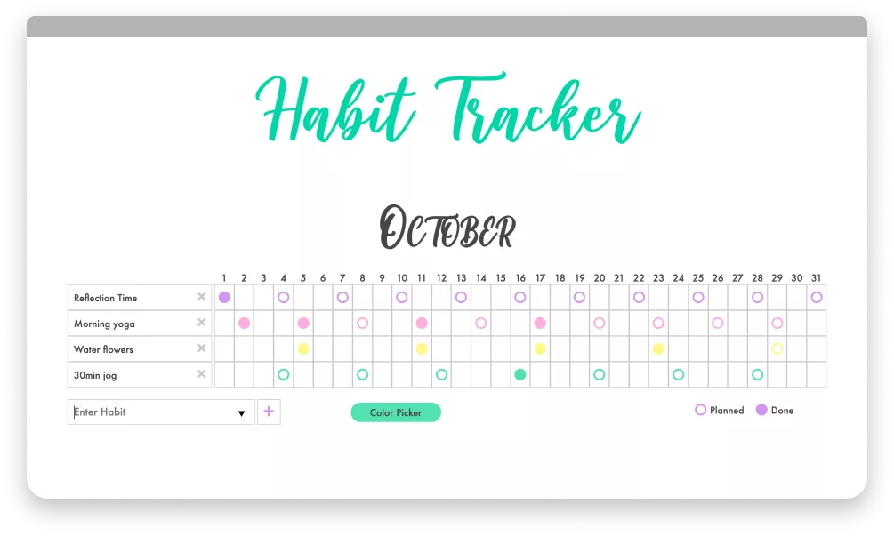 habit tracker front